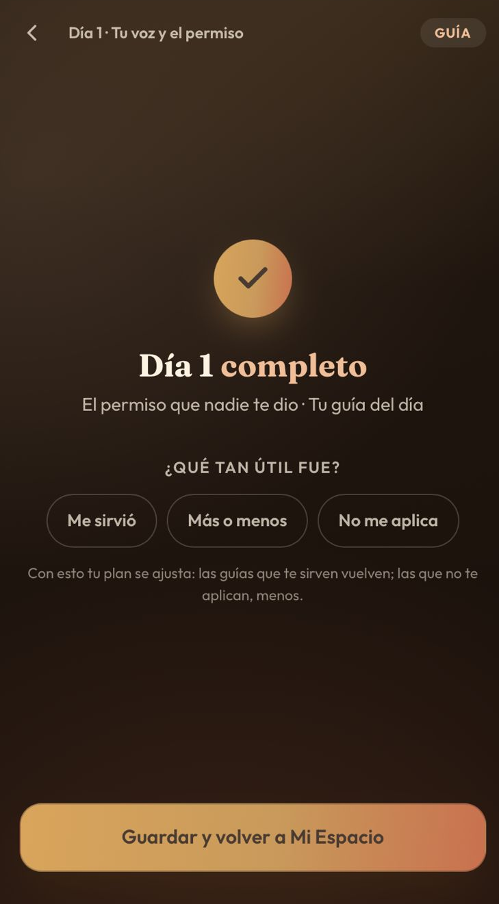 Una lección terminada
